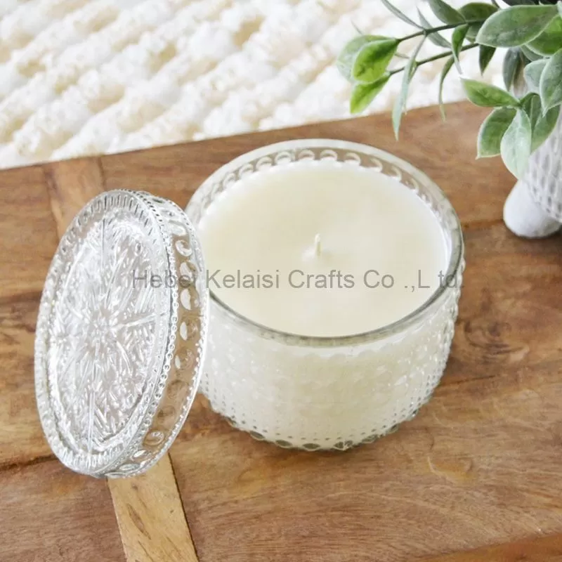 Textured Antique Glass Jar Candle