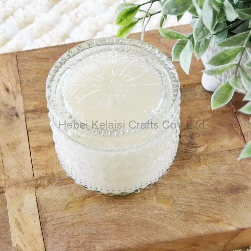 Textured Antique Glass Jar Candle