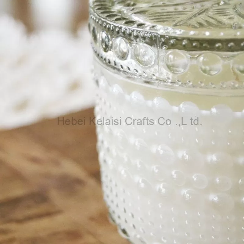 Textured Antique Glass Jar Candle