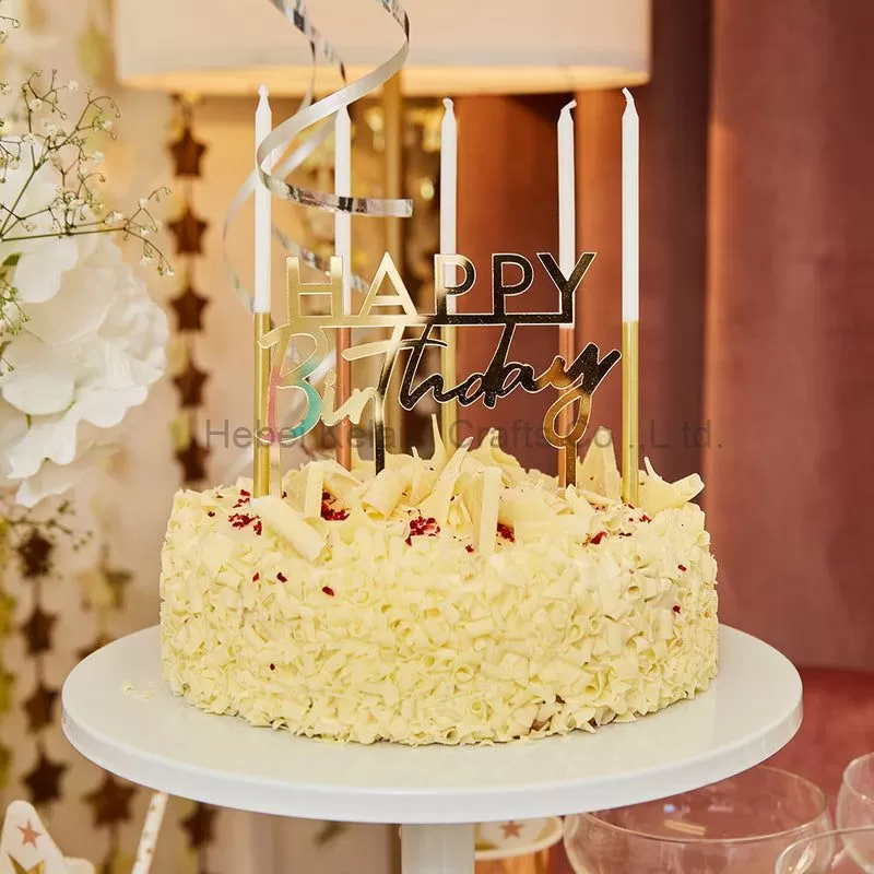 Tall Dipped Metallic Birthday Party Candles