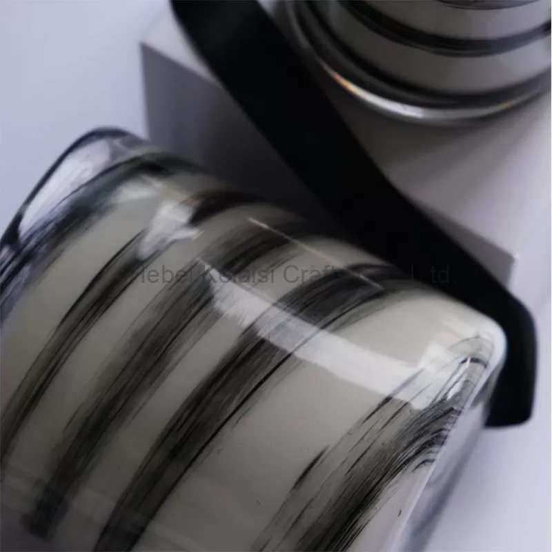 Black Swirl Scented Candle