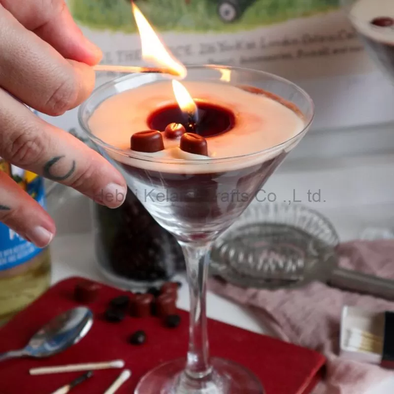 Hand Made Coffee Scented Soy Candle With Coffee Beans