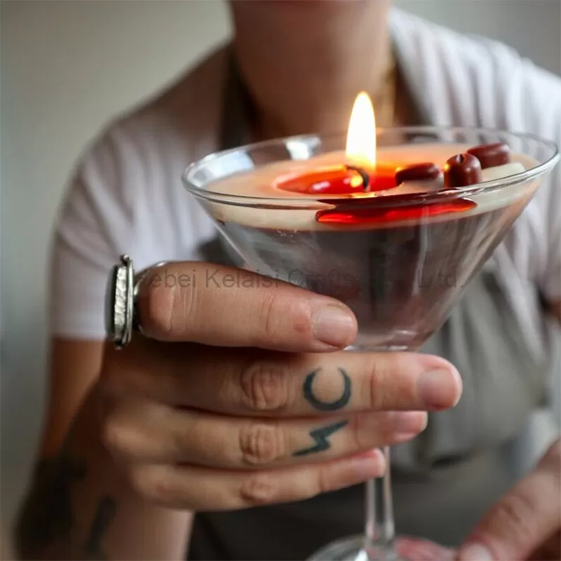 Hand Made Coffee Scented Soy Candle With Coffee Beans