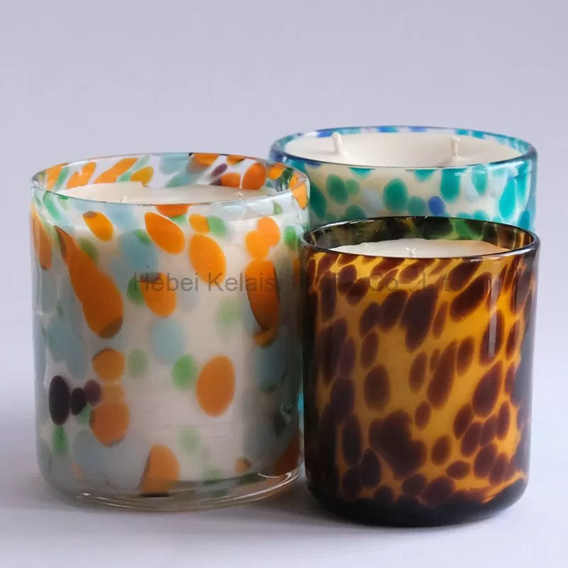 Natural Custom leopard print Soy Wax Scented Candle