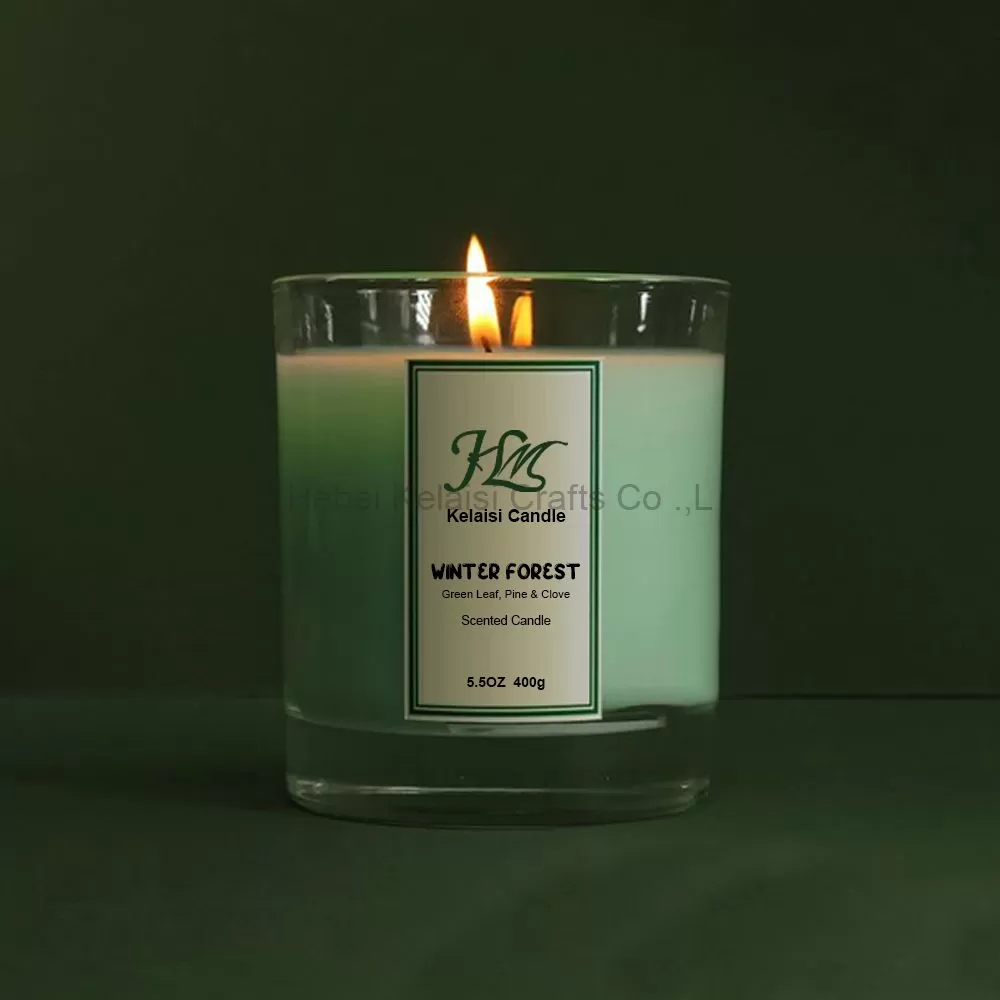 Wholesale natural glass scented candle