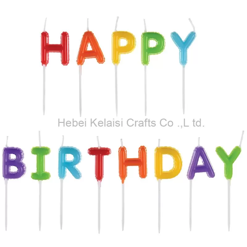 Colorful Birthday Party Letter Candle