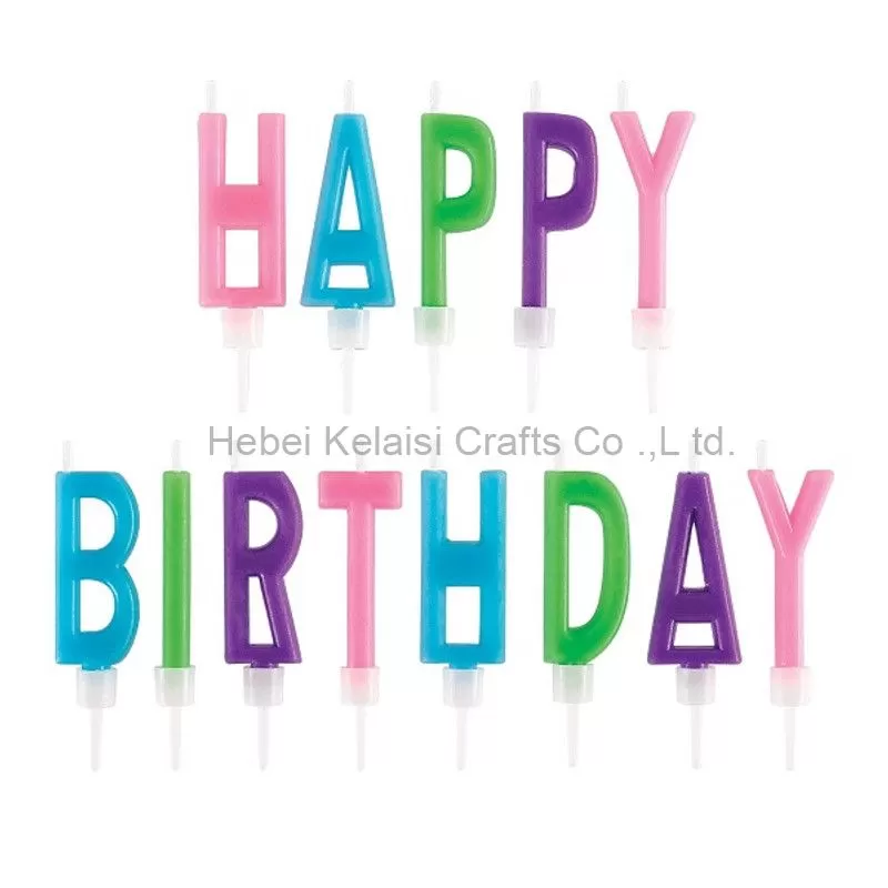 Happy Birthday letter Cake Topper Birthday Candles