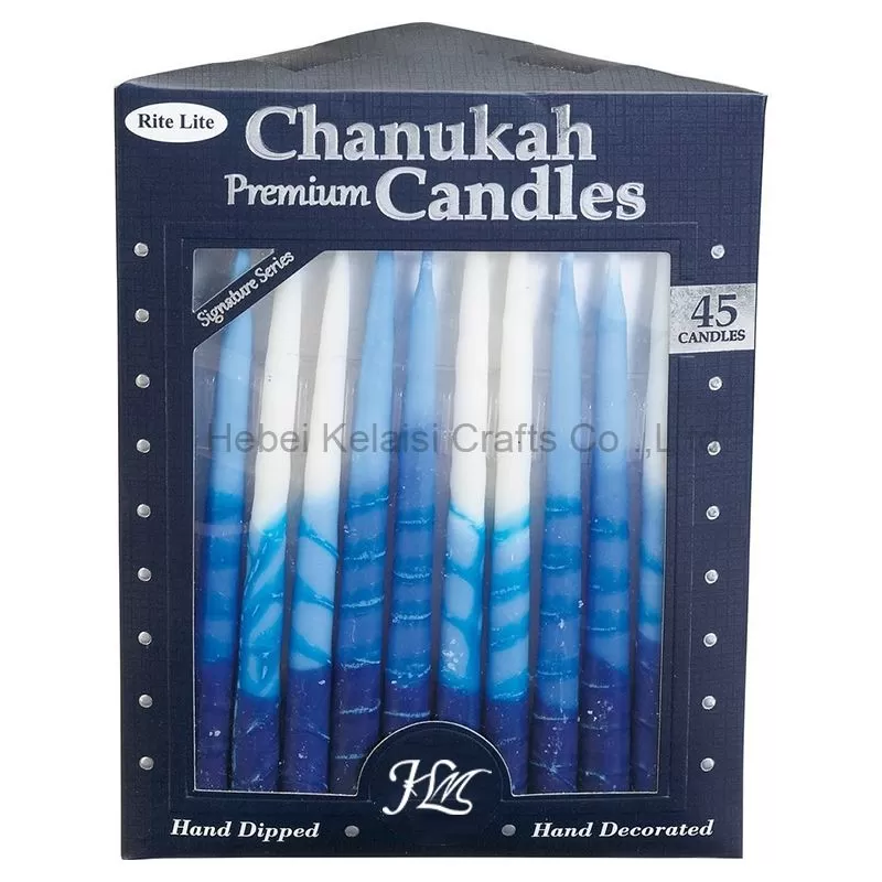 Hand-made Multicolor Chanukah Candles