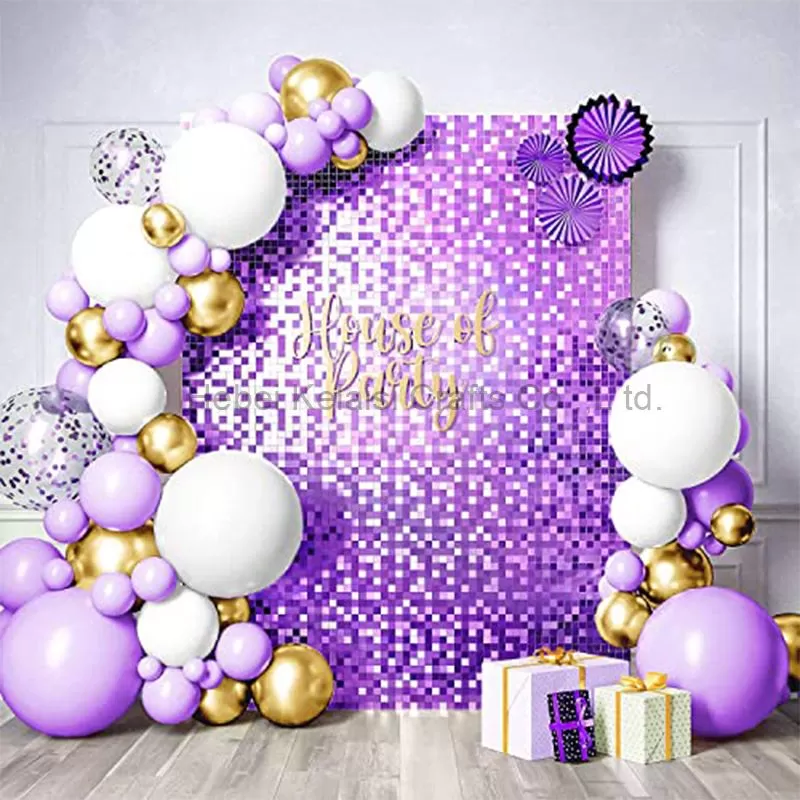 wedding party colorful Backdrop Shimmer Sequin Wall Panel
