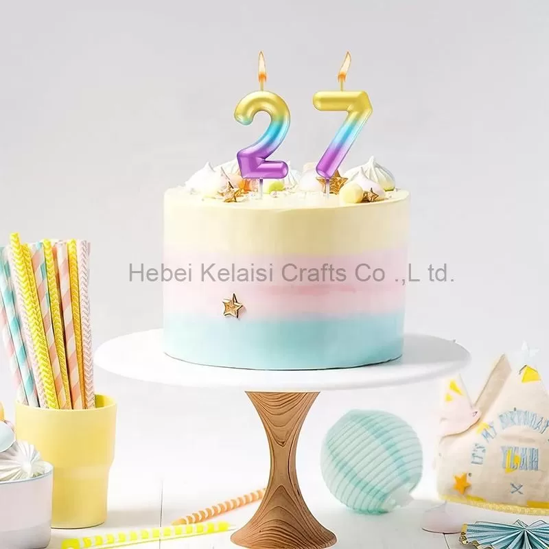 Gradient Happy Birthday Number Candle