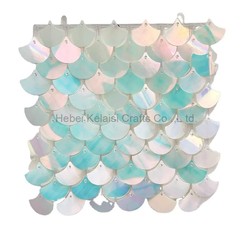 30*30cm Round Shimmer Sequin Wall Panel Party Sequin Backdrop