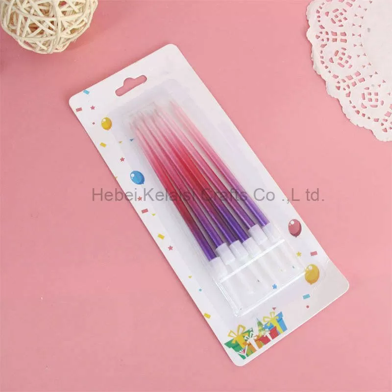 6 Pack Gradient Color Spiral Birthday Cake Candles High Quality Cake Decoration