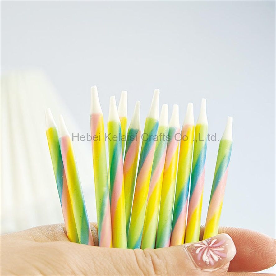 Rainbow Birthday Candles 12 Short Birthday Candles