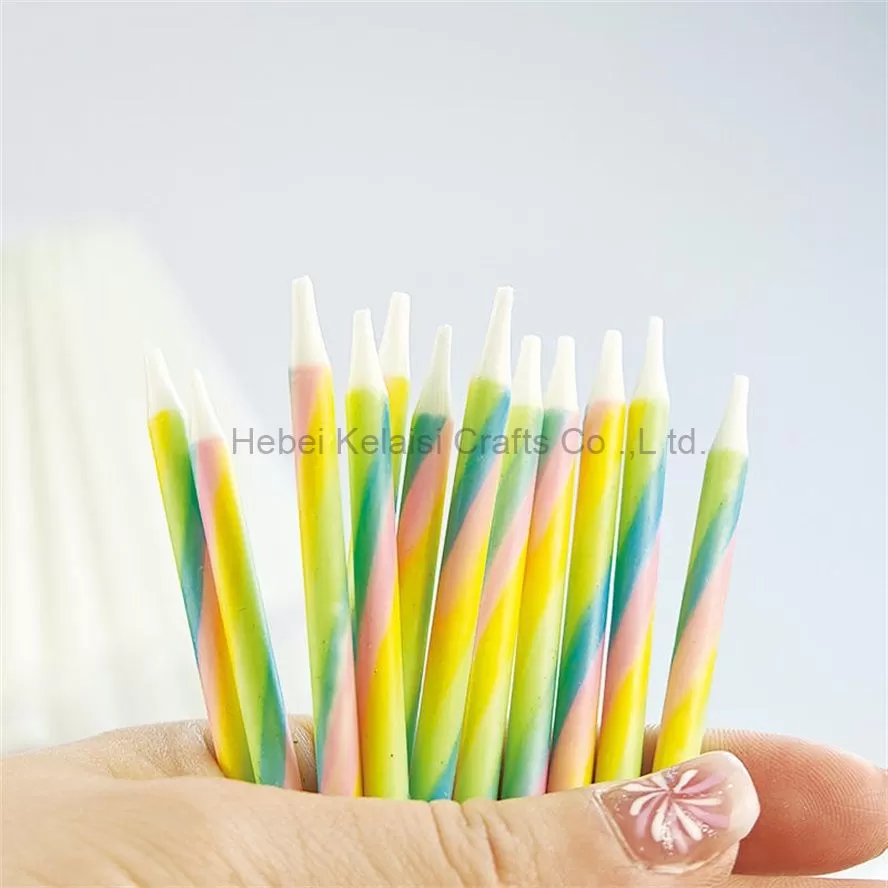 Rainbow Birthday Candles 12 Short Birthday Candles
