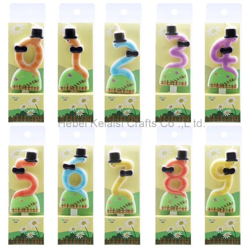 3.6×6.8cm Whimsical Bug Shaped Funny Insect Number Birthday Candle