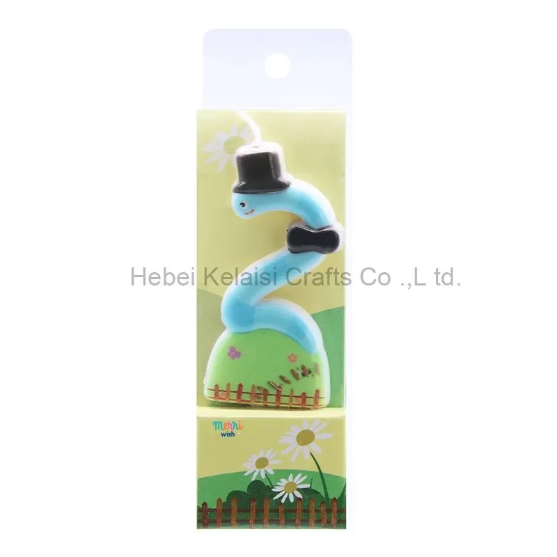 3.6×6.8cm Whimsical Bug Shaped Funny Insect Number Birthday Candle