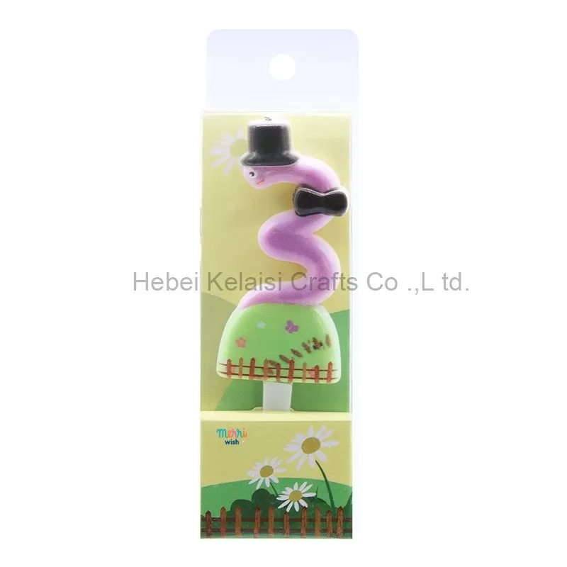 3.6×6.8cm Whimsical Bug Shaped Funny Insect Number Birthday Candle