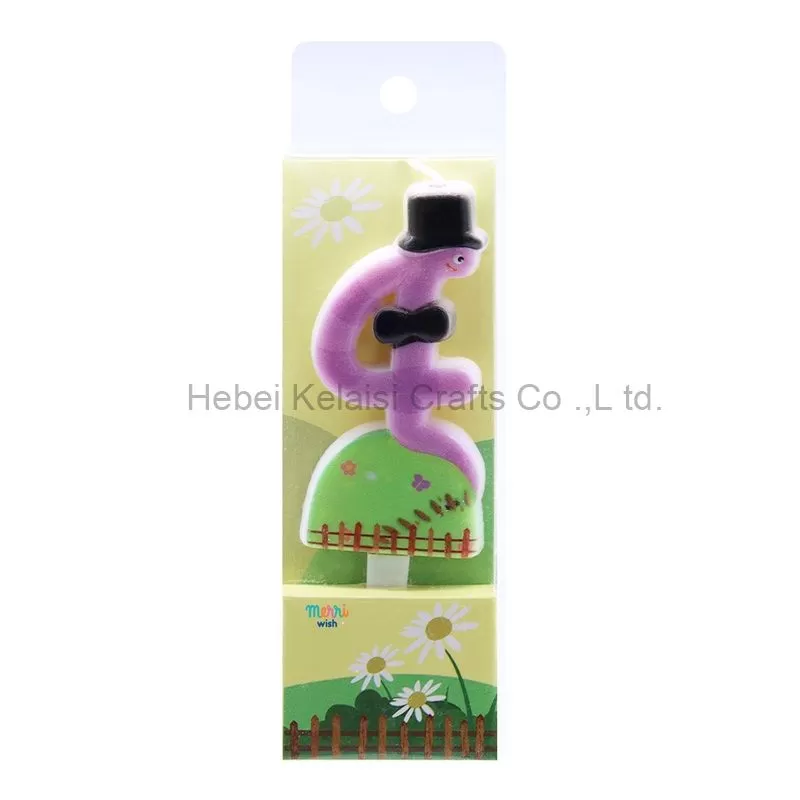 3.6×6.8cm Whimsical Bug Shaped Funny Insect Number Birthday Candle