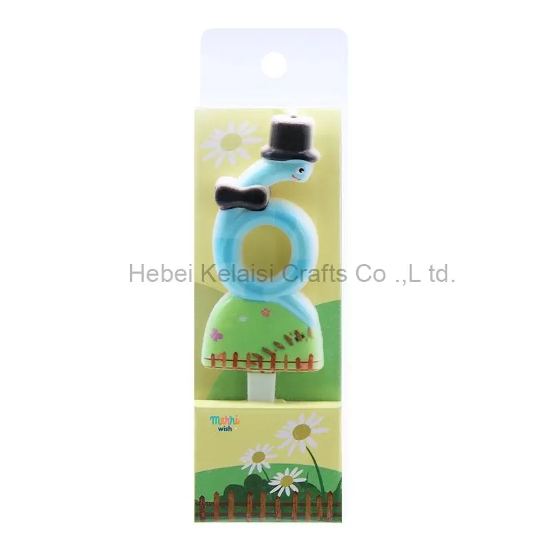 3.6×6.8cm Whimsical Bug Shaped Funny Insect Number Birthday Candle