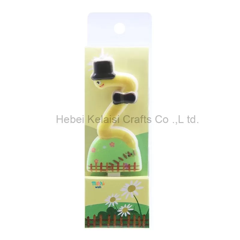 3.6×6.8cm Whimsical Bug Shaped Funny Insect Number Birthday Candle