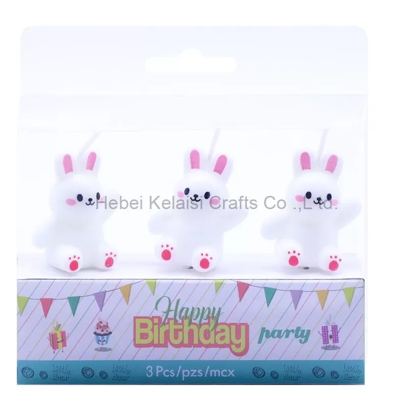 Cute Bunny Shaped Birthday Cake Candles