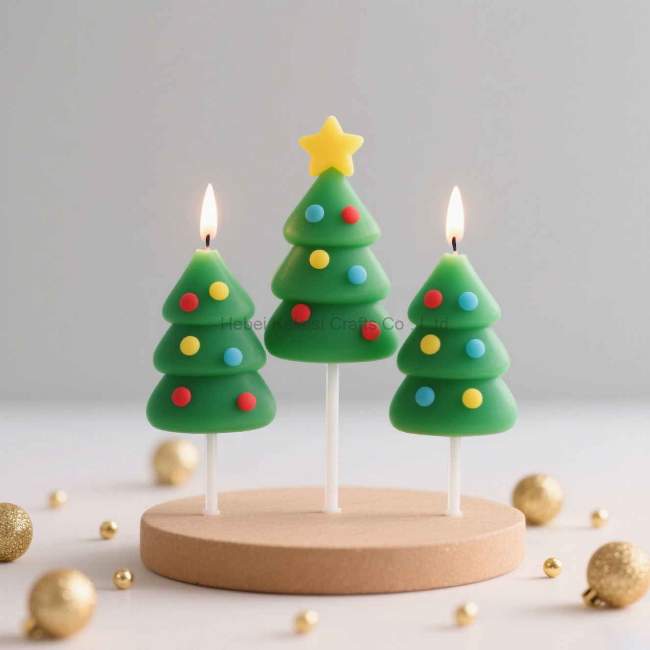 Christmas Tree Shaped Birthday Cake Candles