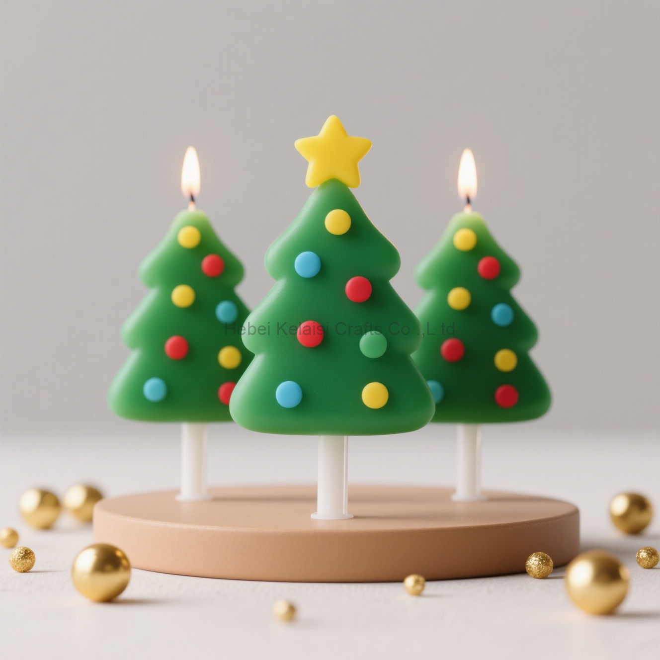 Christmas Tree Shaped Birthday Cake Candles