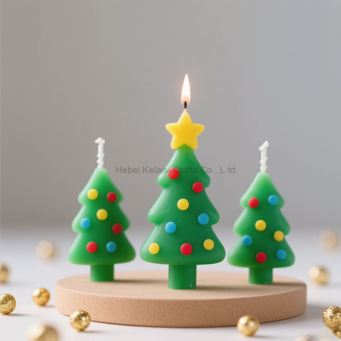 Christmas Tree Shaped Birthday Cake Candles