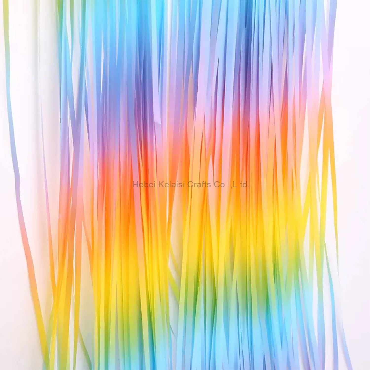 1x2m Rainbow Birthday, Wedding, Baby Shower Backdrop Aluminum Foil Tassel Curtain