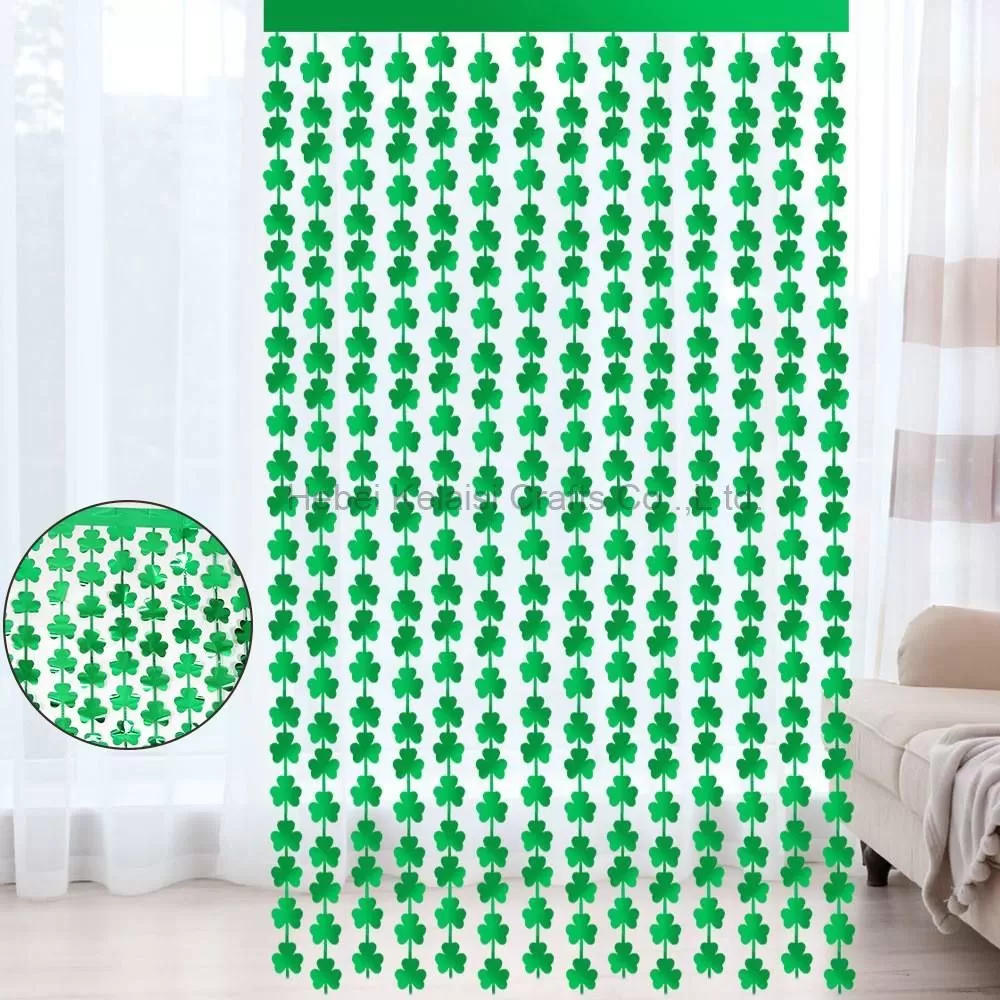 Irish Festival St. Patrick's Day Rain Silk Party Decoration Aluminum Foil Curtain