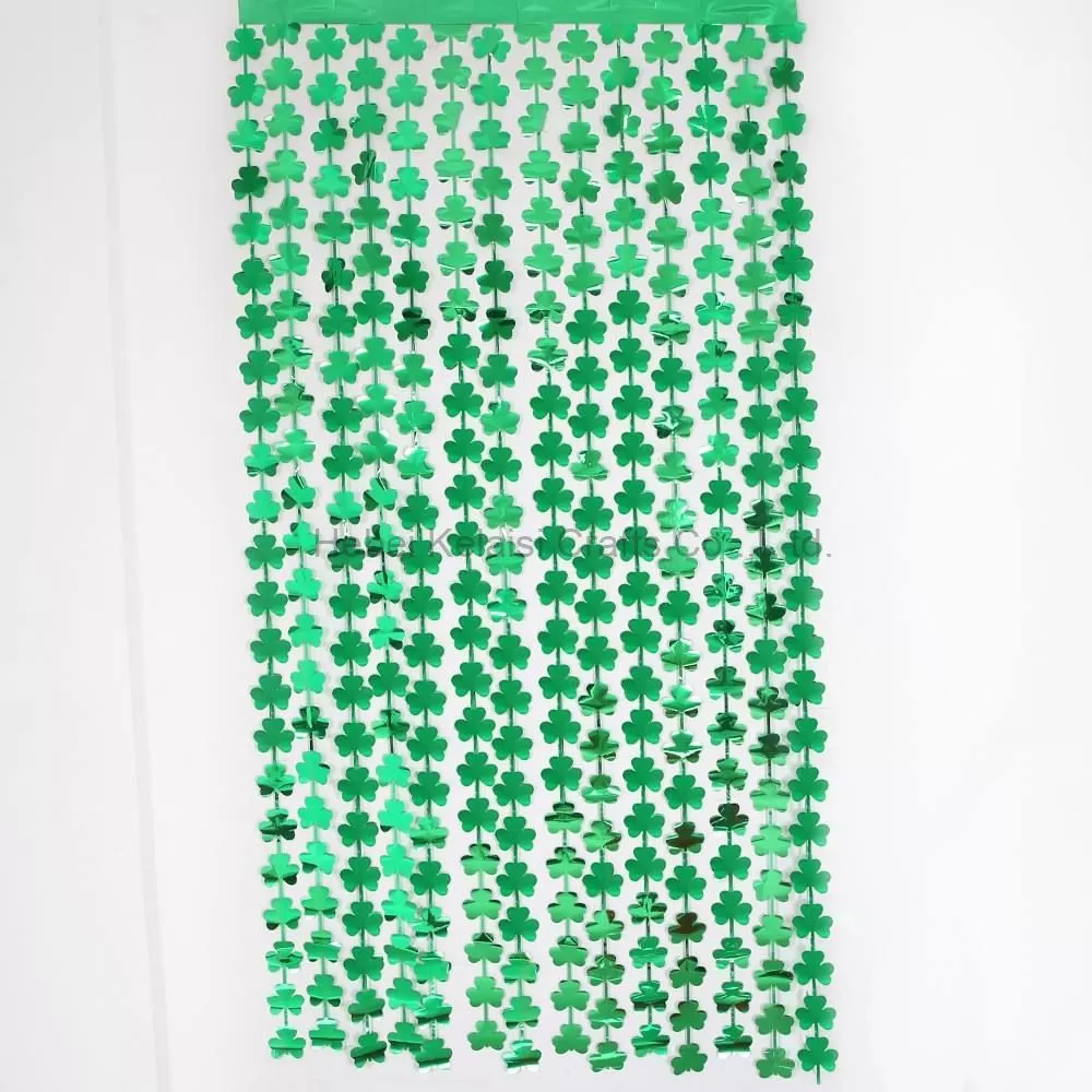 Irish Festival St. Patrick's Day Rain Silk Party Decoration Aluminum Foil Curtain