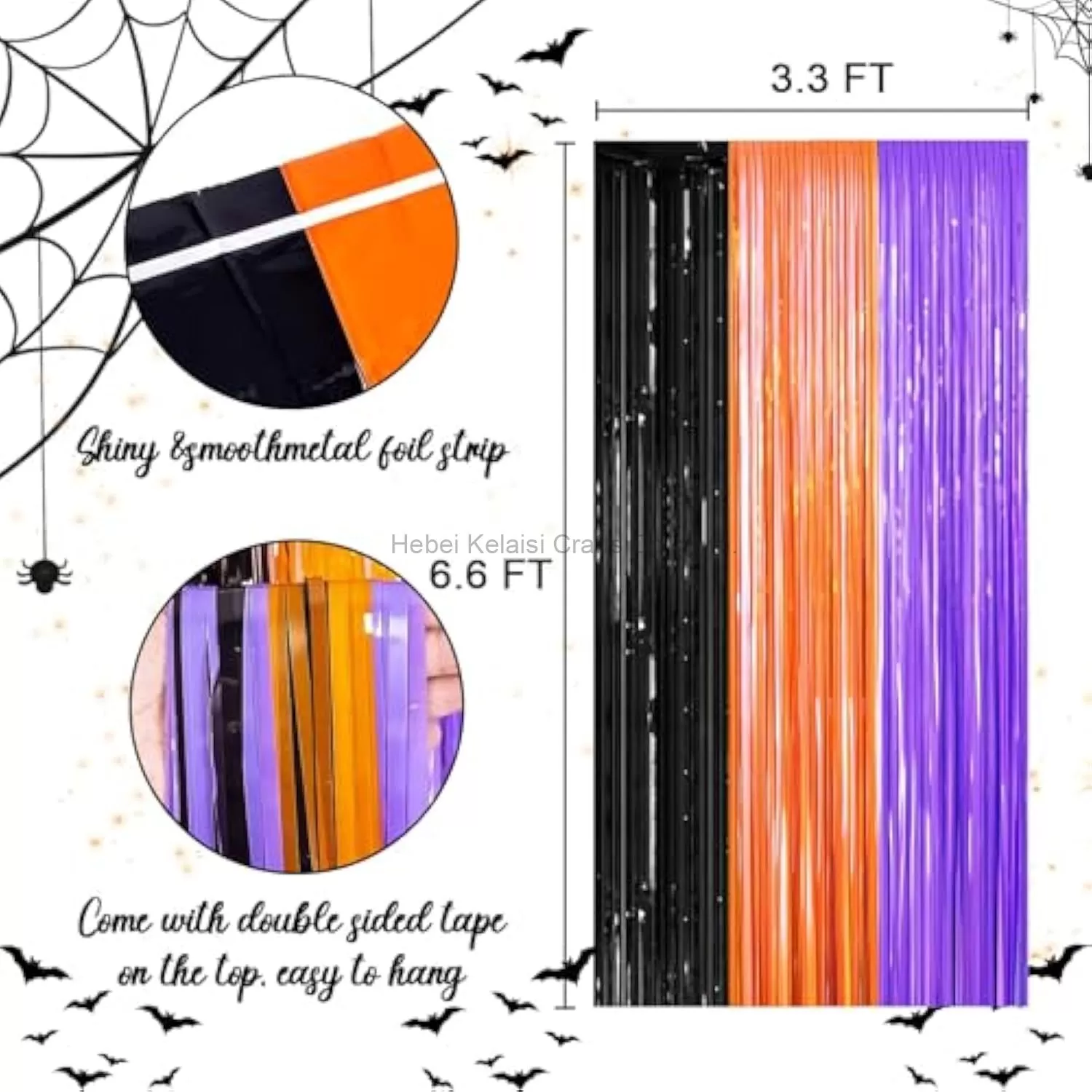 Tinsel Party Decorations Halloween Foil Tassel Curtain Backdrop