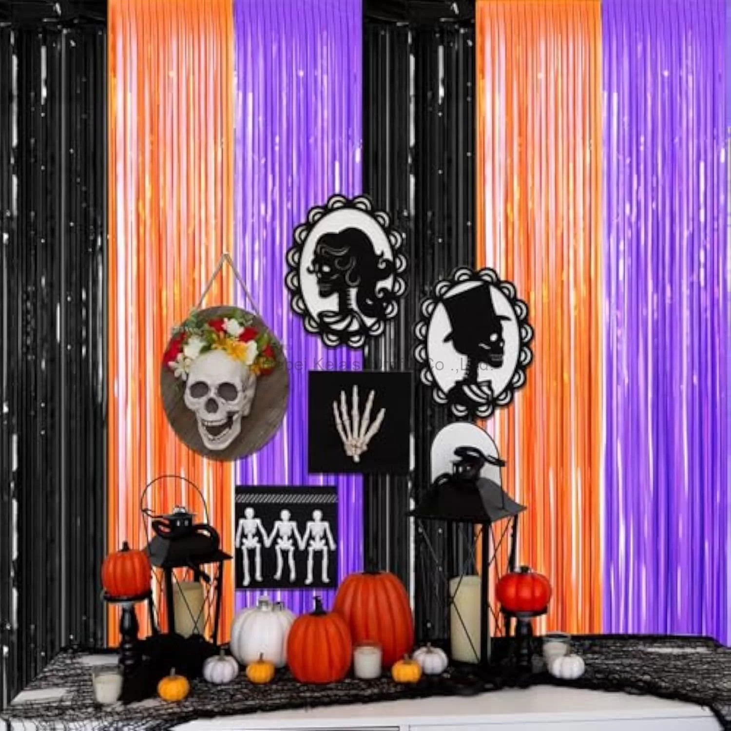 Tinsel Party Decorations Halloween Foil Tassel Curtain Backdrop