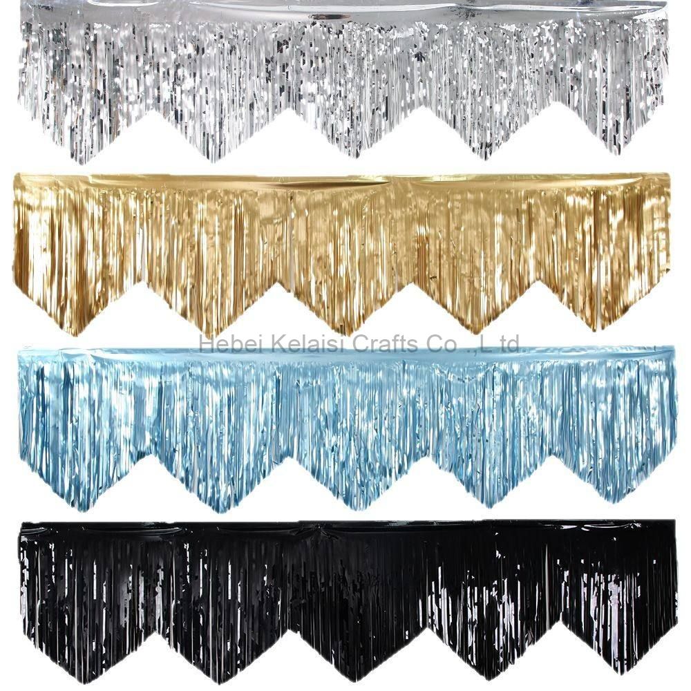 Metal Wire Aluminum Foil Tassel Photo Booth Party Wedding Wall Decoration