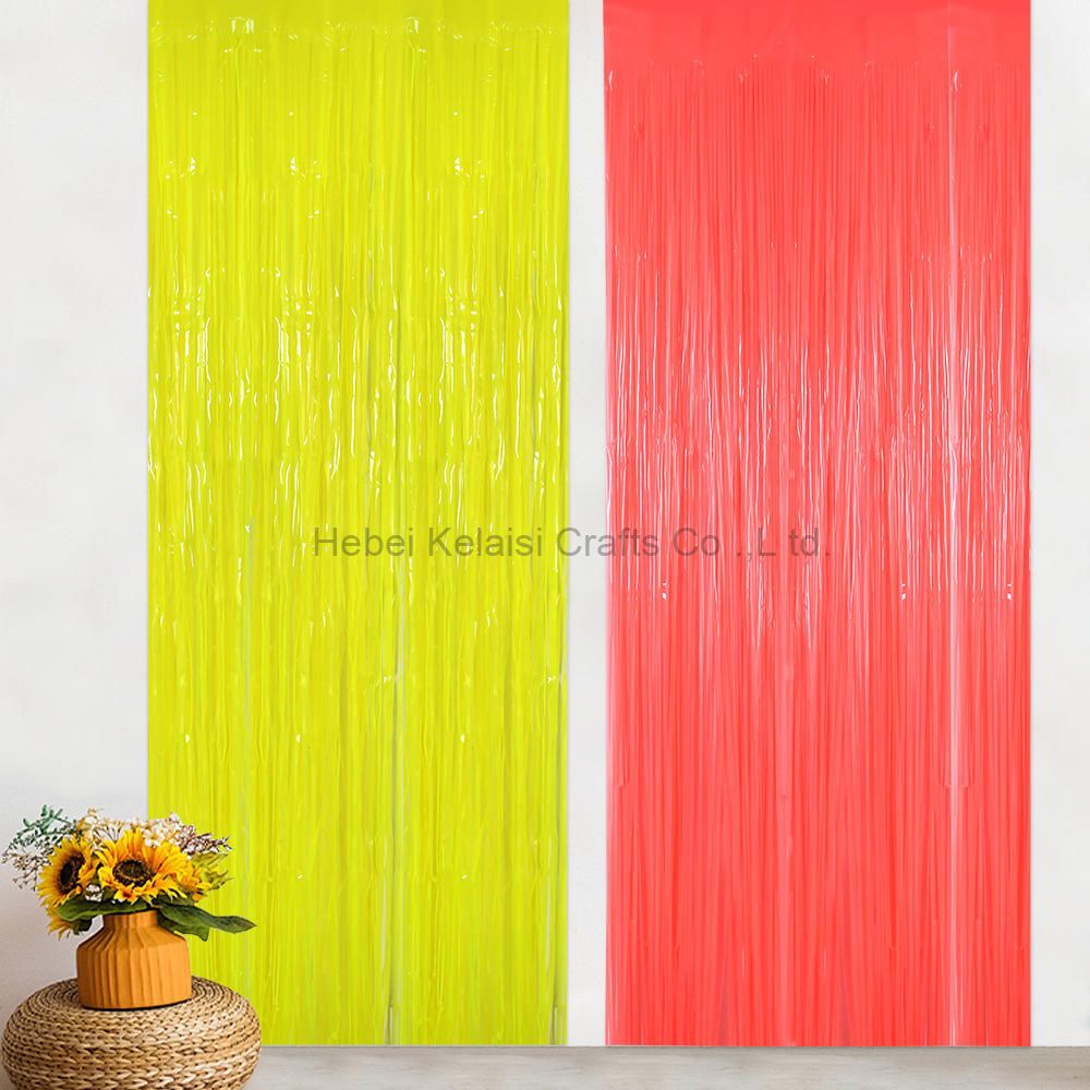New Arrival 1×2m Color Changing Soft Neon Foil Tassel Curtain Party Backdrop