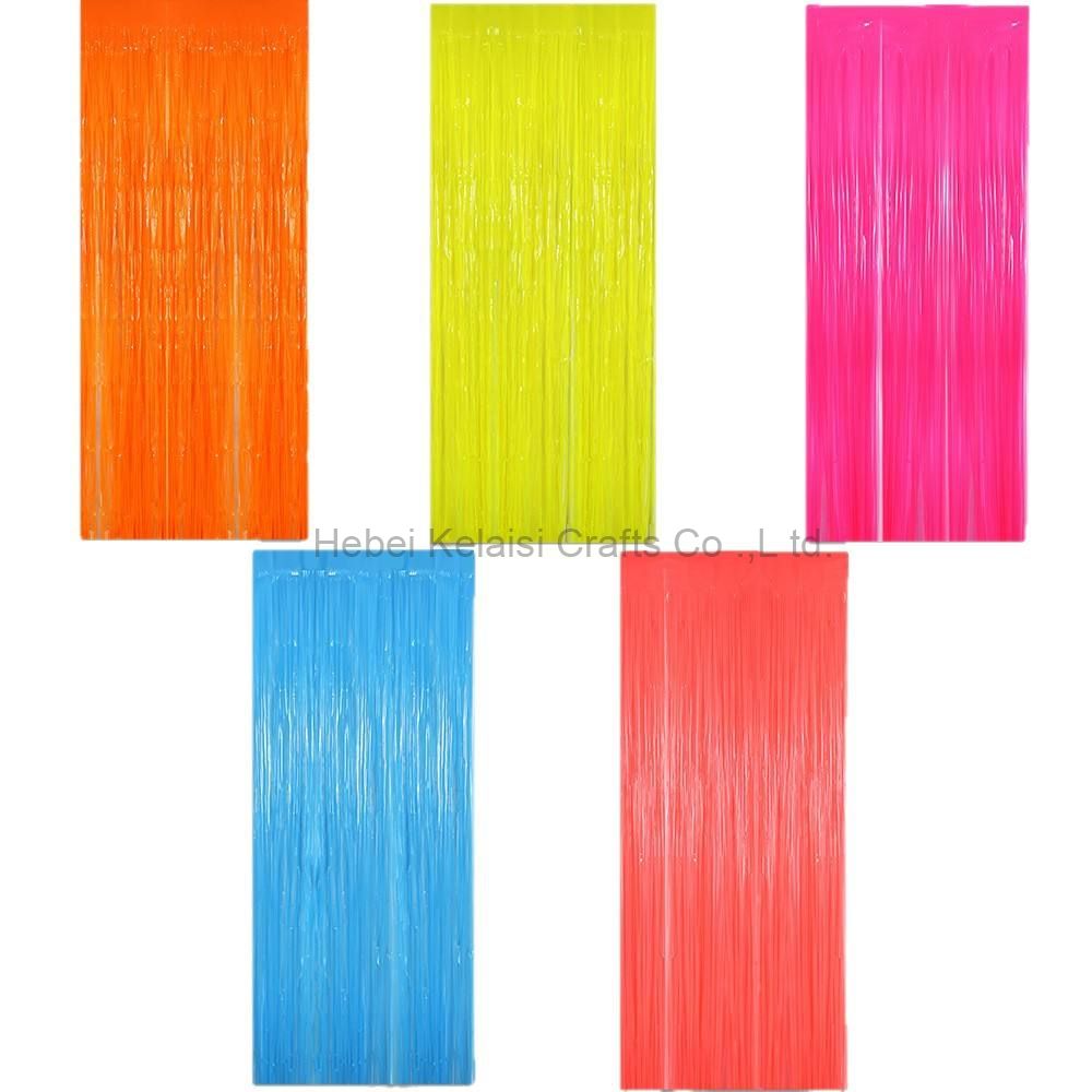 New Arrival 1×2m Color Changing Soft Neon Foil Tassel Curtain Party Backdrop