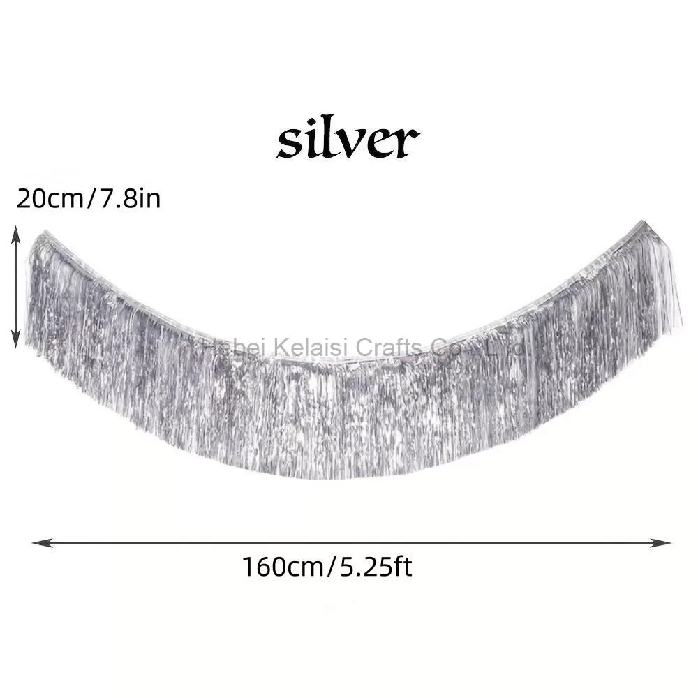 Metallic Tinsel Garland Curtain Table Skirts Hanging Decoration Party Backdrop