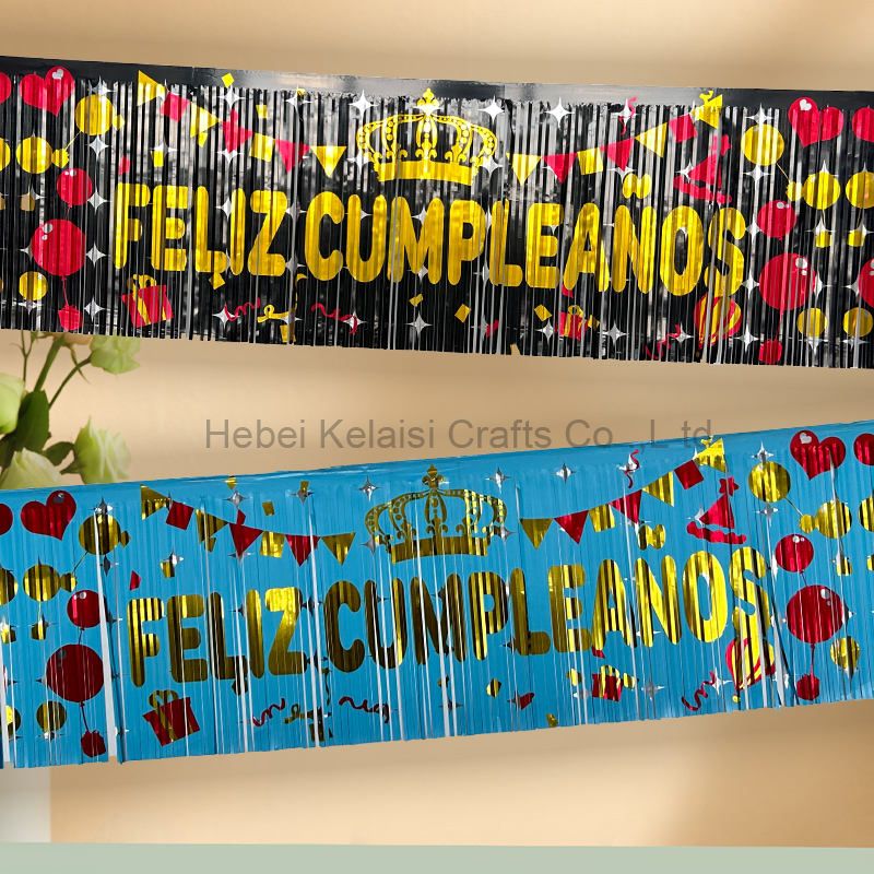 Fringe Garland TasselShiny Foil Curtain Backdrop Birthday Party Decor