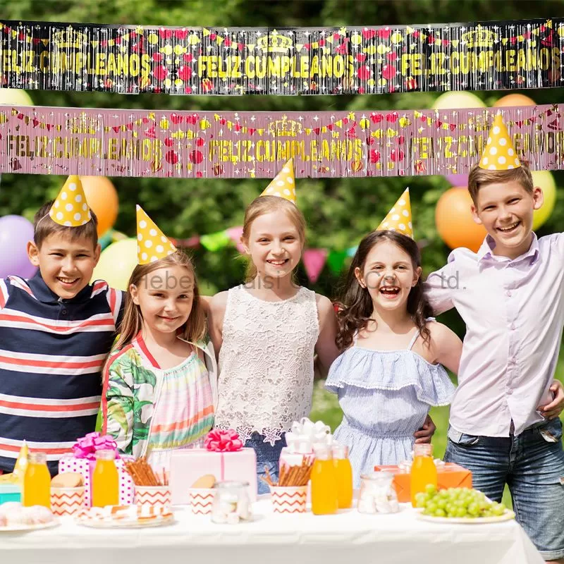 Fringe Garland TasselShiny Foil Curtain Backdrop Birthday Party Decor