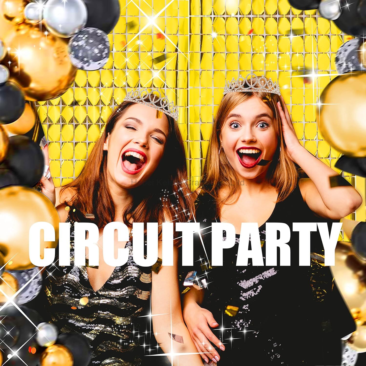 Shiny Metallic Tinsel Foil Fringe Backdrop Shiny Metallic Tinsel Curtain Party Decoration