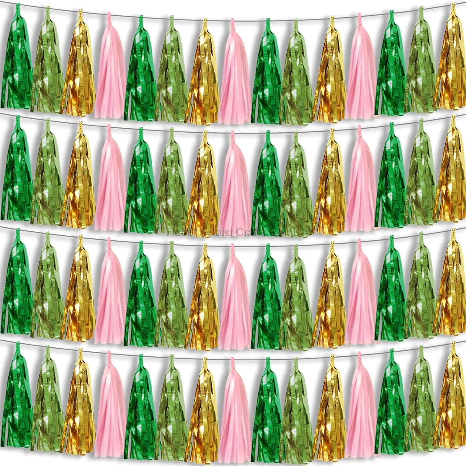 Colorful Hanging Fringe Banner Foil Tissue Tassel Garland Party Decorations