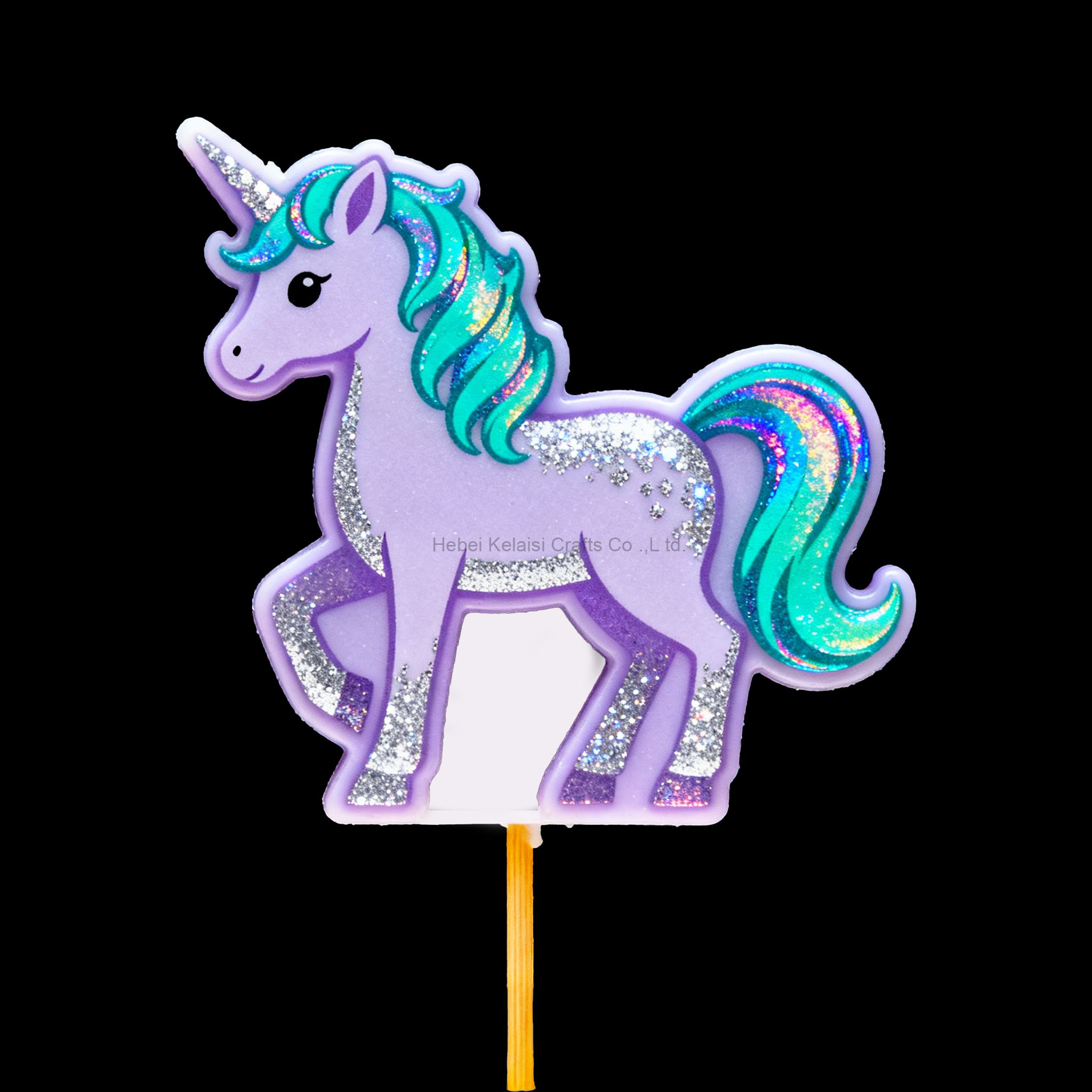 Glitter Cartoon Party Decorations Birthday Candle Cake Topper for Kids