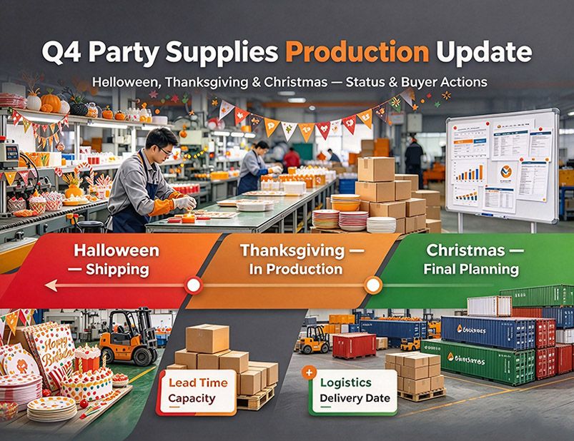 Q4 Party Supplies Production Update: Halloween, Thanksgiving & Christmas