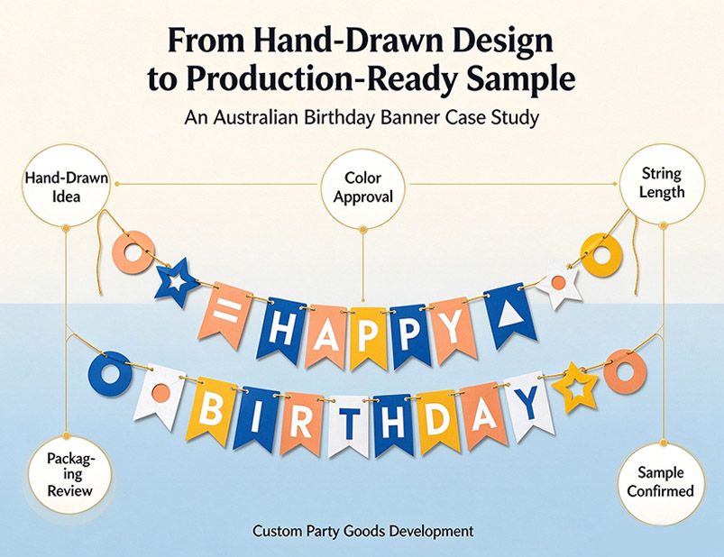 From Hand-Drawn Design to Production-Ready Sample: An Australian Birthday Banner Case Study