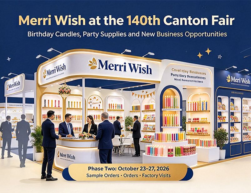Merri Wish Showcases Birthday Candles at Canton Fair