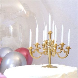 European romantic retro gold plastic creative birthday thread candle holder