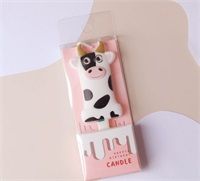 3d Milk Cow Animal Shape 0-9 Digital Birthday Candles