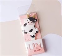 3d Milk Cow Animal Shape 0-9 Digital Birthday Candles