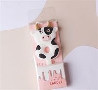 3d Milk Cow Animal Shape 0-9 Digital Birthday Candles