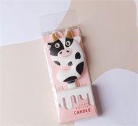 3d Milk Cow Animal Shape 0-9 Digital Birthday Candles